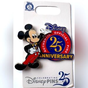 Disney Parks 25th Anniversary Pin Trading Mickey Mouse Pin